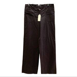 NWT Studio M Louise Style Black Cotton/Nylon Career Pants Sz 8